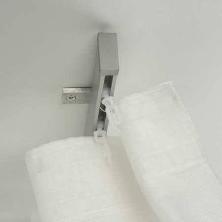Bastone per tende a onde da 200cm bianco o argento - immagine 4